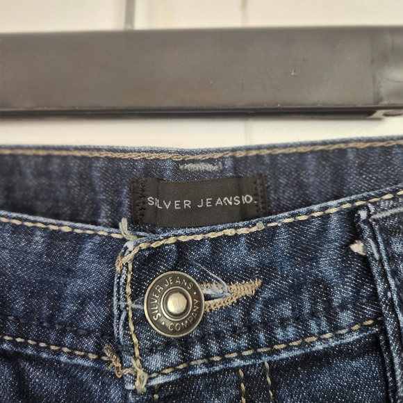 Silver Jeans Mens Gordie Straight Relaxed Leg Size 34x32 Dark Wash Western - Picture 6 of 12